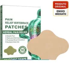 Kit 10 Adesivos Terapêuticos para Alívio Imediato da Dor na Coluna, Lombar, Ciático, Cervical e Articulações