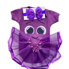 Body bebê- Bolofofos .  Body Tule e Laço