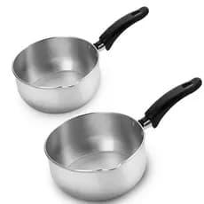 KIT 2 Panelas Papeiro de Alumínio para Papinhas Purê Mingau Comida N°14