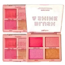 Ruby Rose - Paleta de Blush e Iluminador Rose Gold