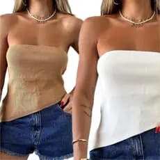 Kit 2 Blusas Tomara que Caia Assimétrica Promoção