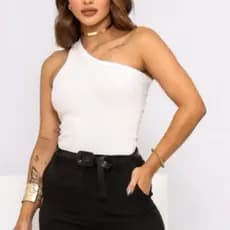 BLUSA REGATA FEMININA MULA MANCA/ UM OMBRO SO/ PROMOÇÃO TENDÊNCIAS