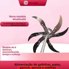 Picador de Legumes Modificado com Furadeira Manual para Alimentação de Galinhas, Patos e Gansos, Cortador de Legumes Elé