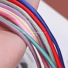 Materiais para confecção de alças DIY, botões, acessórios com núcleo de algodão, botões de cetim, cordões tecidos à mão,