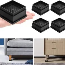 Pregos quadrados mini de 1 polegada, empilháveis e ajustáveis em altura, para pés de cama, pés de armário, pés de sofá,