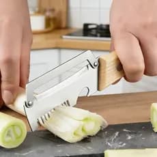 Cortador de cebola em aço inoxidável, ferramenta para fatiar cebola, utensílio de cozinha multifuncional para picar e de