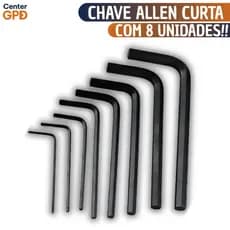 Jogo Chave Allen Curta 8 Pçs Hexagonal 1,5mm Até 6mm Ciclismo  Resistente Ferramentas Bike