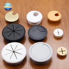 Tampa decorativa de furo redondo de 45mm para mesa de computador, caixa de passagem de cabos para celular de 38mm, caixa