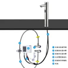 Torneira totalmente automática com sensor em aço inoxidável 304, modelos alto e baixo, torneira inteligente infravermelh