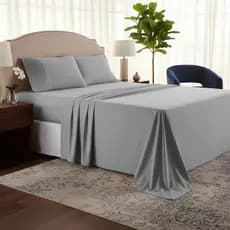 Jogo De Lençol Cama Casal, Queen, King 4 Peças 400 Fios Ponto Palito Cama Box