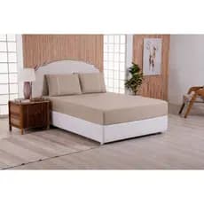 Jogo de Cama Casal Ponto Palito 3 Peça 400 Fios Lençol Anti Bolinha