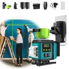 Nível Laser 12 Linhas Verde 40m Controle Pro Recarregável C
