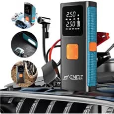 Auxiliar Partida Bateria Portatil Emergência Multifuncional Automotivo Compressor 10000mAh ENFIT VIDA