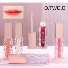Gloss Labial Pleno E Brilhante Sabor De Fruta Batom Óleo Labial Gloss à Base de Água, Cor Fácil