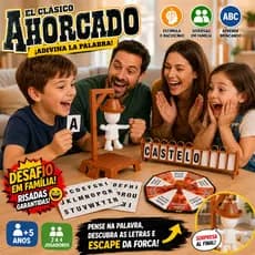 Jogo da Forca Infantil Magnético Educativo com Roleta e Letras Interativo
