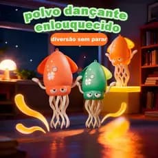 Polvo Dançante Inteligente para Crianças — brinquedo de polvo que canta, brilha e se move