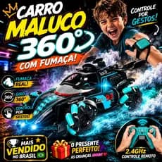 Carro Controle Remoto 360° Acrobático com Fumaça 4x4 Drift Carrinho Infantil