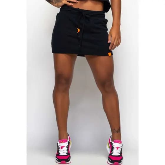 Short Saia Athleisure Preto e Neon – P