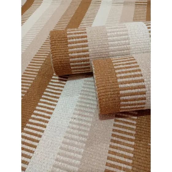 jogos de tapetes e passadeiras para cozinha, quarto, banheiro,100% algodão,tear,cor caramelo ,para seu lar 🏡.