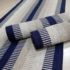 jogos e trilhos de tapetes e passadeiras, modelo aquarela e Zurich,um toque a mais para o seu 🏡 Lar,cor azul 💙 marinho!