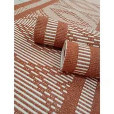Jogos de tapetes e passadeiras para sua cozinha, quarto e banheiro,modelo Egito,cor Terracota,Um luxo .