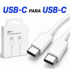 Cabo USBC para USBC 1 Metro Carregamento Rápido Turbo Reforçado Iphone 15/16/17 Samsung Celular