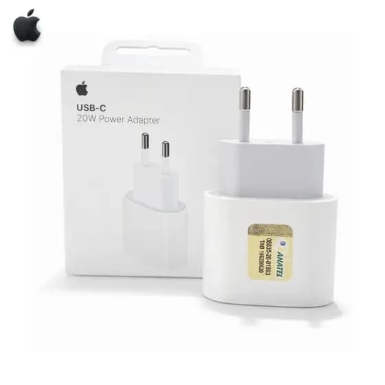 Fonte Original Apple USB-C 20W – Carregador Rápido para iPhone - Lacrado 1 Ano Garantia com Nota Fiscal