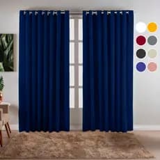 Cortina Grande Ilhós Cromado 2.80x2.20 Oxford Para Quarto Sala Escritório Cortina