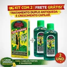Kit 2 unidades Óleo Seiva Mutamba e Juá com VITAMINA Original - Crescimento Rápido e Anti-queda - Desde 1938