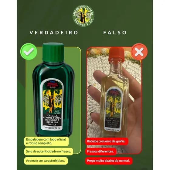 Óleo Seiva de Mutamba e Juá – 50ml cada