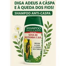 Shampoo Seiva De Mutamba E Juá Anticaspa S/ Sal 200ml