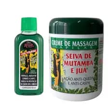 Kit Tratamento Anticaspa Óleo Seiva De Mutamba E Juá 50ml + Creme De Massagem 210g