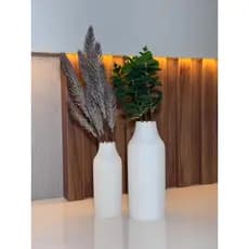 Kit Decorativo Minimalista Moderno - 2 Vasos Cachepot Moderno