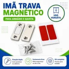 Imã Trava de Armário Porta Gaveta Magnético Sistema de Fechamento para Móveis