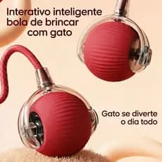 Bola interativa inteligente para gatos e cachorros: brinca automaticamente, diverte e gasta energia