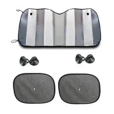 Kit Protetor Solar Automotivo Do Para-brisa E Vidro Lateral