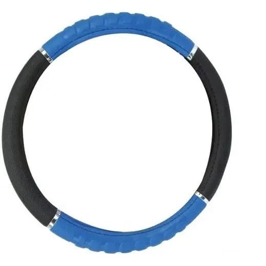 Capa De Volante De Direção Preto Com Azul