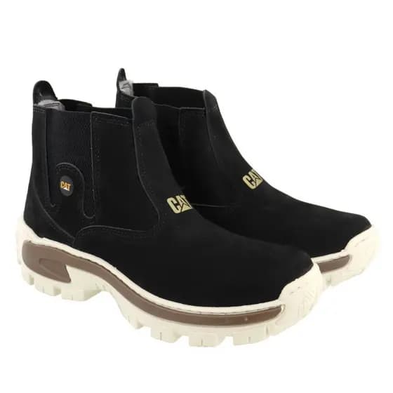 Bota Coturno Cat Botina Adivendro Couro Legitimo  Preto 10