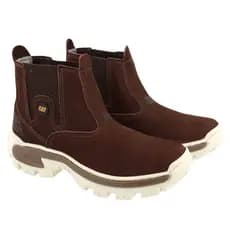 Bota Coturno Cat Botina Adivendro Couro Legitimo  Marrom 10