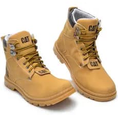 Bota  Coturno Catepilla Casual Couro ecológico Bege  10