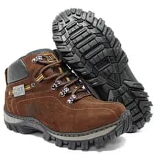 Bota Coturno Cat Adivendro Marron Couro Legitimo