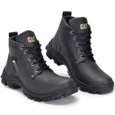 Bota Cotruno Cat Adiventro casual Couro Ecologico  Preto 010