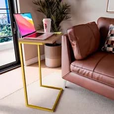 Mesinha lateral de sofá e cama para notebook ou para suporte de livro ou pratos