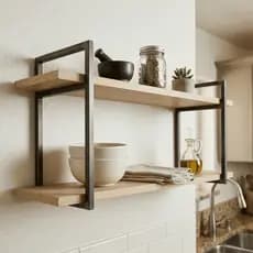 Prateleira de Parede 60cm Organizadora Multuso Estilo industrial Metal Luxo