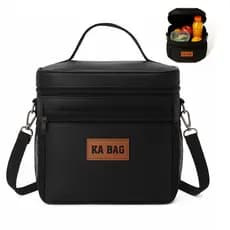 Bolsa Térmica luxo Interior Impermeável Fitness Couro Sintético
