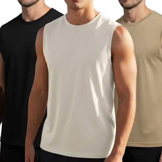 Kit 3 Regata Machão Masculina 100% Algodão Fio 30.1