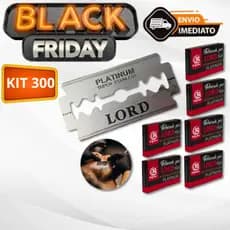 Kit 300 Lâmina Para Barbear LORD PLATINUM Profissional Gillete Para Barbeiros