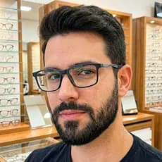 Armação para Grau Masculina Ilook Resina e Metal Hastes com Mola Design Reforçado
