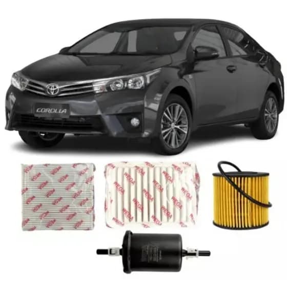 WKL284 | Kit Revisão Filtro Troca Completa Wega Toyota Corolla 1.8 2.0 16V 4 Cilindro