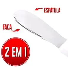 Espátula de Inox De Pão Com Serra 2 em 1 - Corta E Passa Manteiga